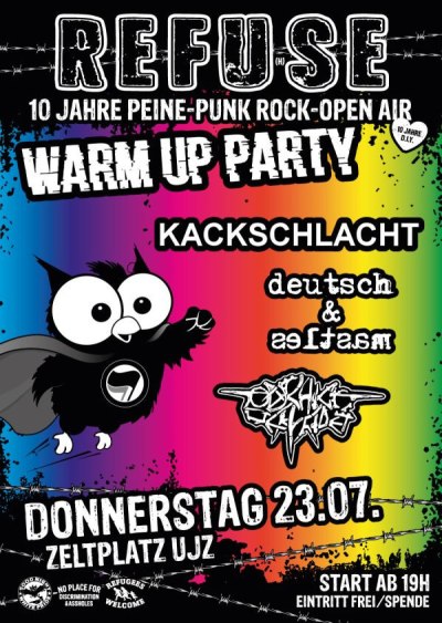 REFUSE-FESTIVAL - Punkrock-Open-Air Peine Warm Up