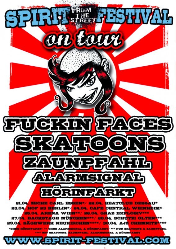 FUCKING FACES, THE SKAATONS, ZAUNPFAHL, ALARMSIGNAL & ABBRUCH am 23.04.2011 in Berlin im H.O.F. 23