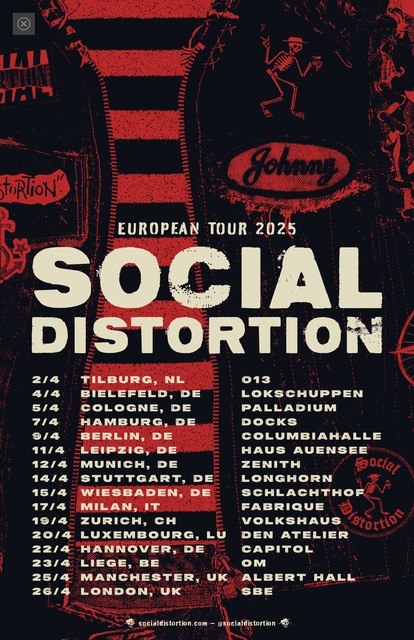 SOCIAL DISTORTION - Headline Tour in April!