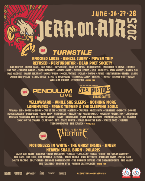 JERA ON AIR - 16 neue Bands für Ysselsteyn U.a. TBS & CASKETS angekündigt!