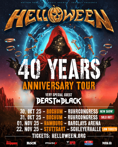 HELLOWEEN kündigen weitere Show in Bochum für ihre Jubiläums-Welttour für 2025/ 2026 an