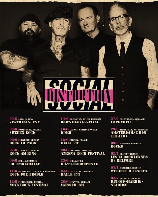 SOCIAL DISTORTION - Europatour im Sommer 2026!