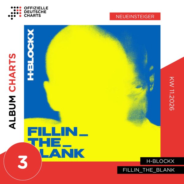 H-BLOCKX landen mit FILLIN THE BLANK auf Platz 3 der deutschen Album-Charts