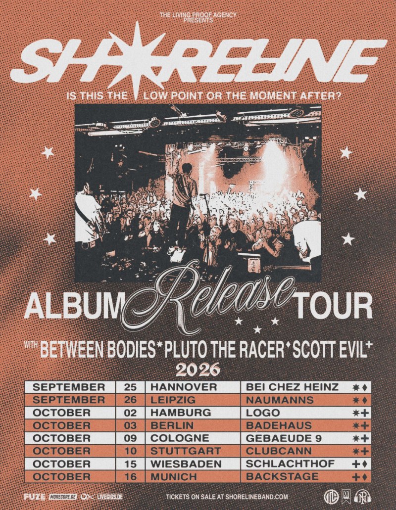 Support-Acts komplett: SHORELINE starten in einem Monat ihre Album-Release-Tour!