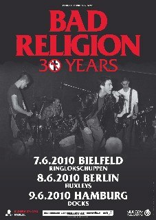 BAD RELIGION - Tourdaten