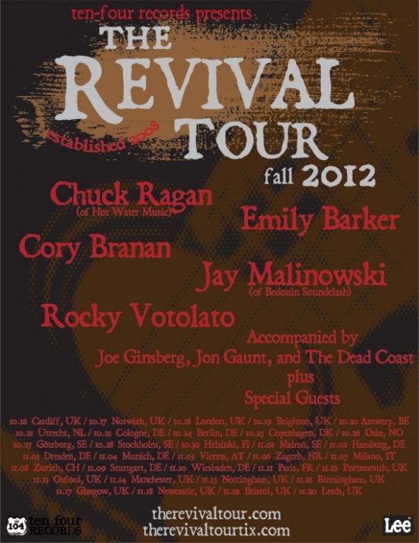 THE REVIVAL TOUR 2012: Chuck Ragan`s Folk-Tournee kehrt zurück!