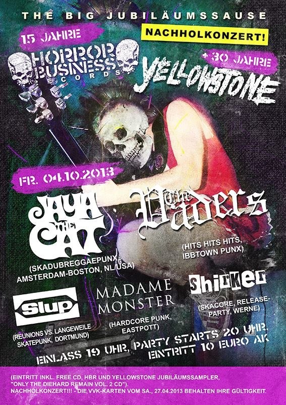 15 Years of Horror Business Records // Rescheduled Concert on October 4
