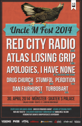 UNCLE M FEST 2014. Das finale Line-Up (30.04.2014 Münster - Skaters Palace)