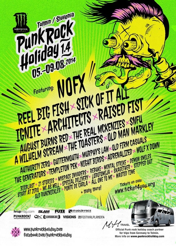 Punk Rock Holiday 2014 - Neue Bands bestätigt !