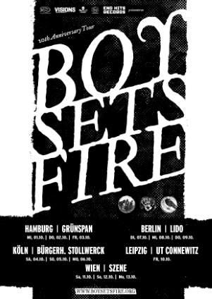 BOYSETSFIRE announcen Zusatzshow in Leipzig!