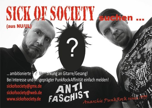 SICK OF SOCIETY: AUF DER SUCHE