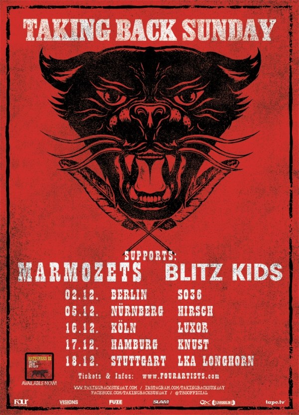 BLITZ KIDS - TOUR MIT TAKING BACK SUNDAY