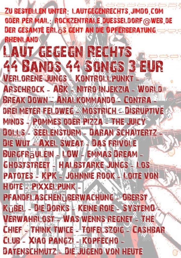 Laut gegen Rechts - 44 Bands - 44 Songs - 3 EUR