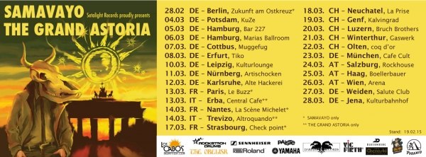 Samavayo & The Grand Astoria - Europe Spring Tour 2015