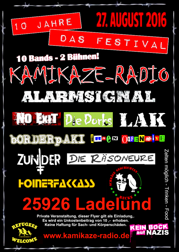 10 Years of Kamikaze Radio 27.08.2016