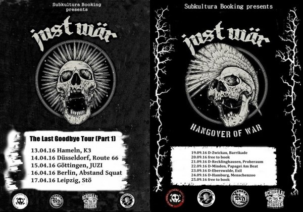 Just War auf Tour in Deutschland
