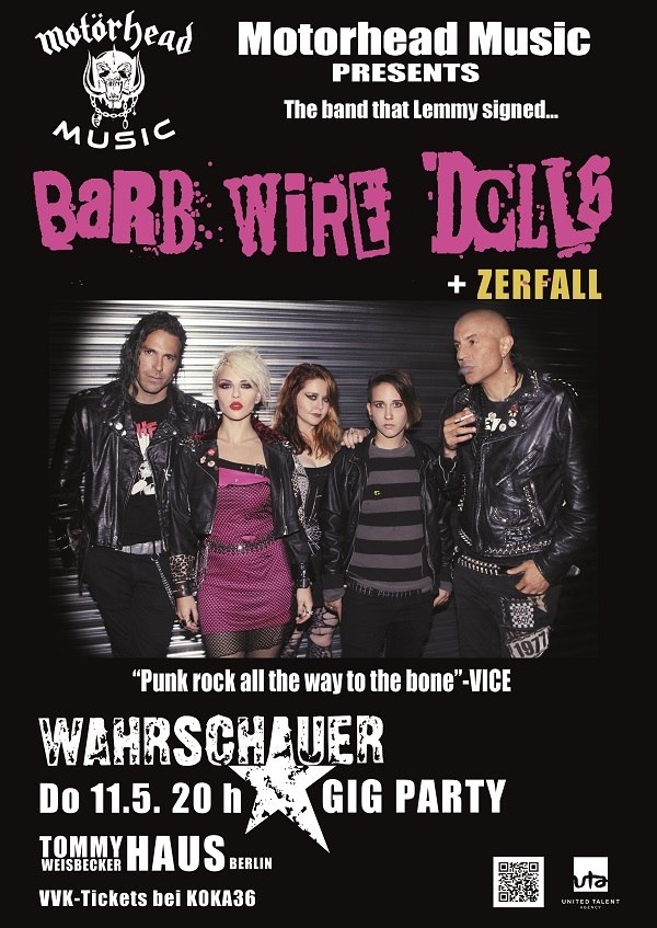 BARB WIRE DOLLS spielen auf der WAHRSCHAUER GIG-PARTY