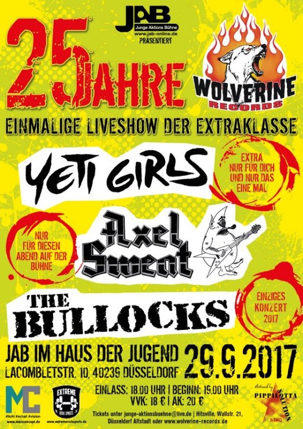 25 Jahre Wolverine Records - Festival 29.09.2017