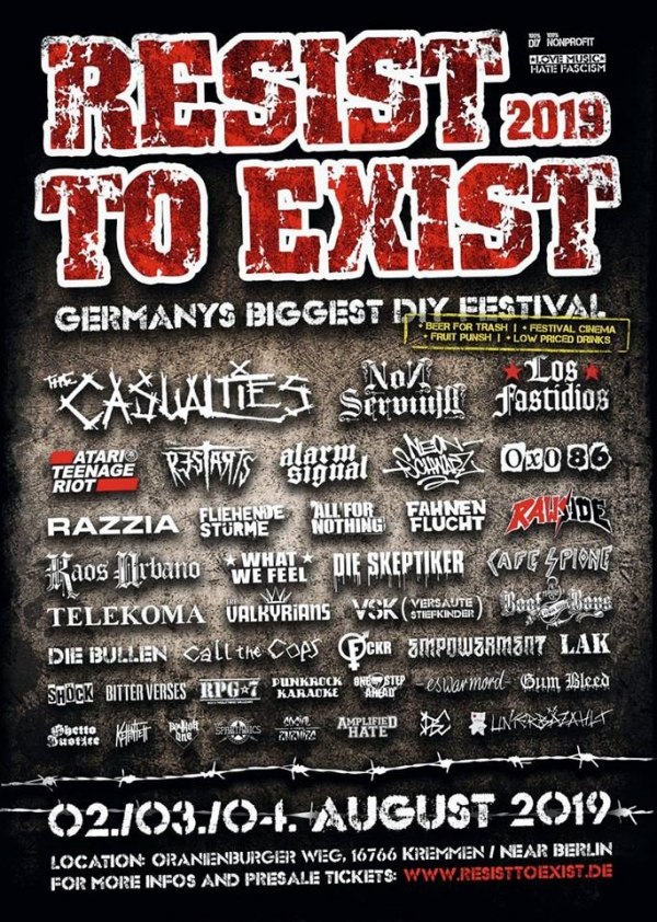 Resist To Exist 2019 bedroht