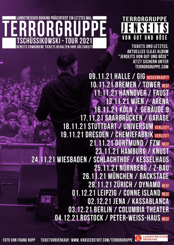 TERRORGRUPPE verschiebt ihre Tournee um 1 Jahr