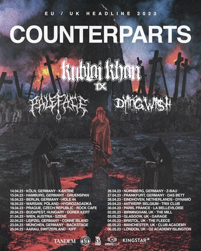 KUBLAI KHAN - announce Europe tour, various German dates