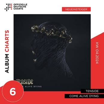 TENSIDE charts new album -Come Alive Dying - TOP 10!