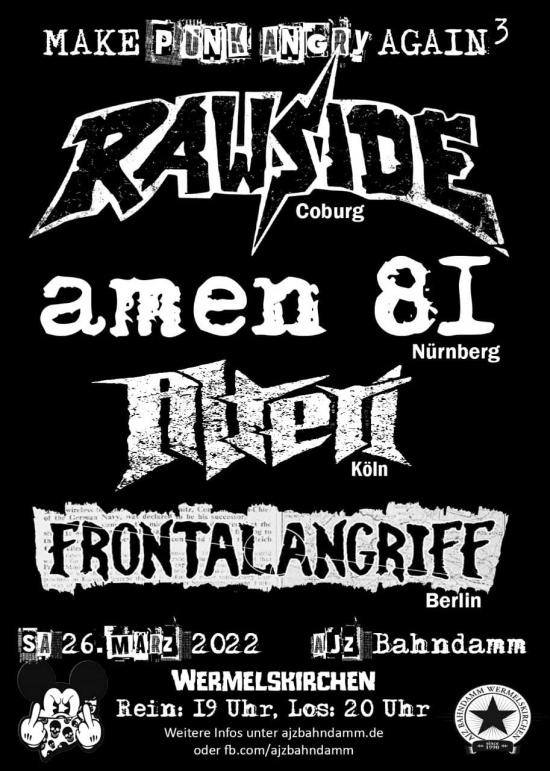 Rawside, Amen 81, Alteri, Frontalangriff