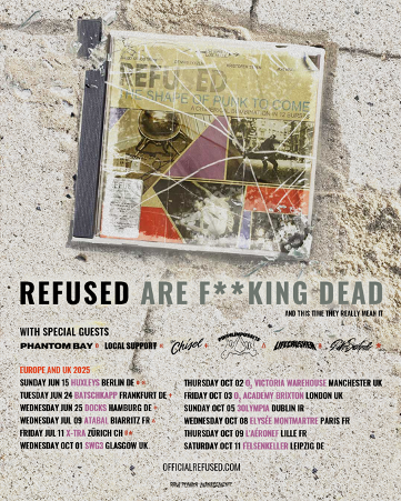 REFUSED - Auf Abschiedtour mit Shows in Deutschland!