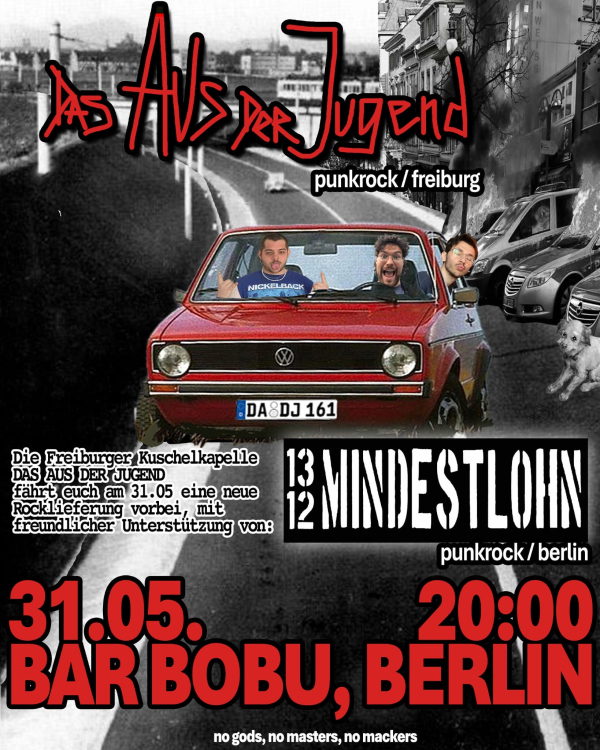 31.05.2025, BERLIN, BAR BOBU: DAS AUS DER JUGEND & 1312 MINDESTLOHN