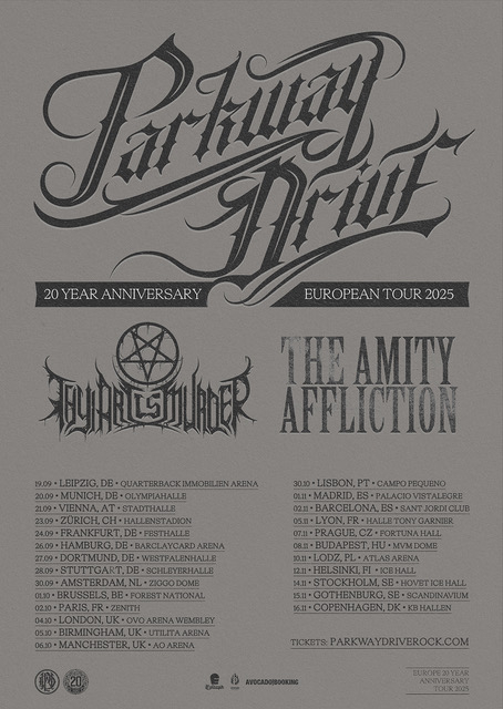 PARKWAY DRIVE - Killing With A Smile-Medley zur Anniversary Tour online!