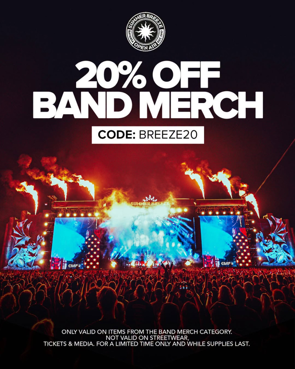 20 % Rabatt auf Band-Merch bei Nuclear Blast mit dem Code BREEZE20