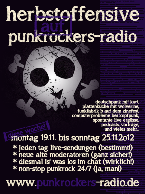 Punkrockers-Radio Herbstoffensive vom 19.11. - 25.11.