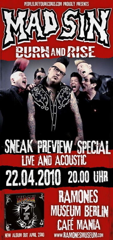 MAD SIN - Gratis-Akustik-Show in BERLIN (22.04.2010) !