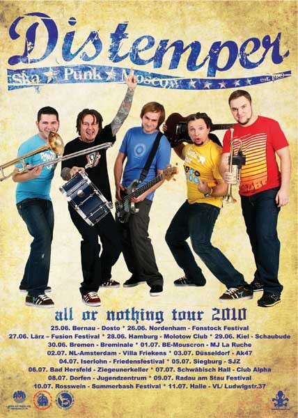 DISTEMPER -Ska Punk aus Moskau- Tour + neues Album