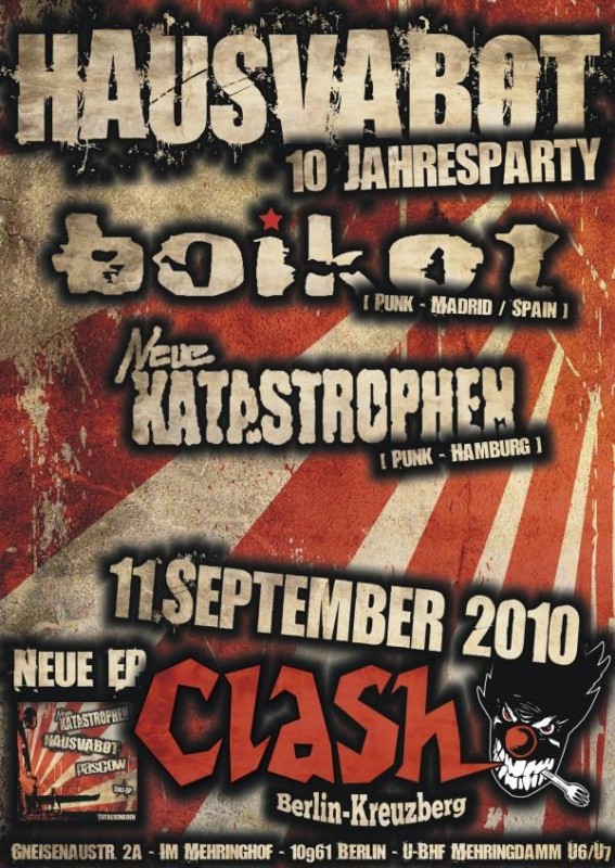 11.09.2010: 10 Jahre HAUSVABOT Party im Clash