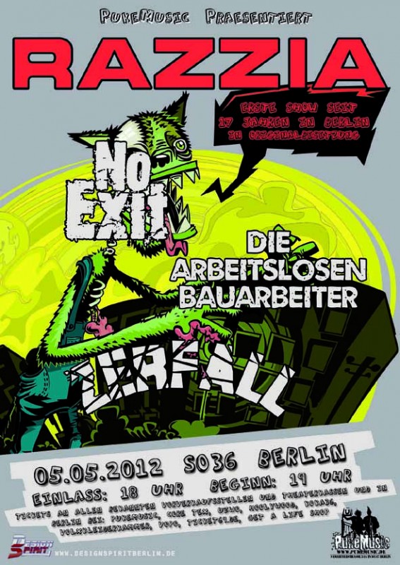 05.05.2012, RAZZIA in Originalbesetzung in Berlin im S.O. 36 in Berlin!