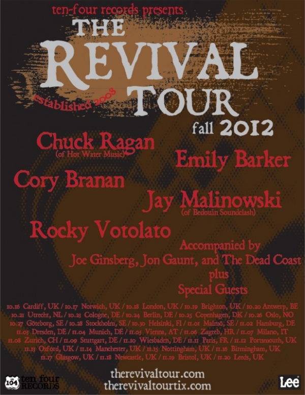 THE REVIVAL TOUR 2012: Chuck Ragan`s Folk-Tournee kehrt zurück!