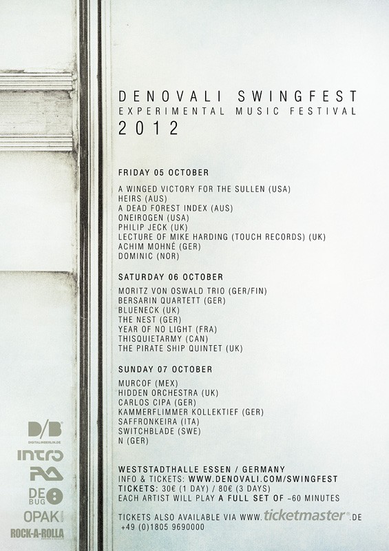 Fifth Denovali Swingfest in Essen