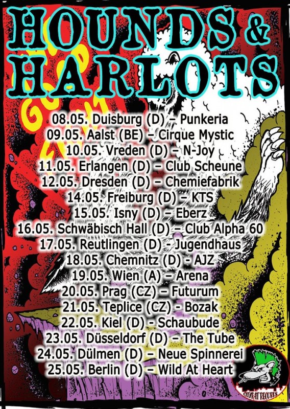 HOUNDS & HARLOTS: AKTUELLE TOURDATEN ihrer ersten Europa-Tour!!