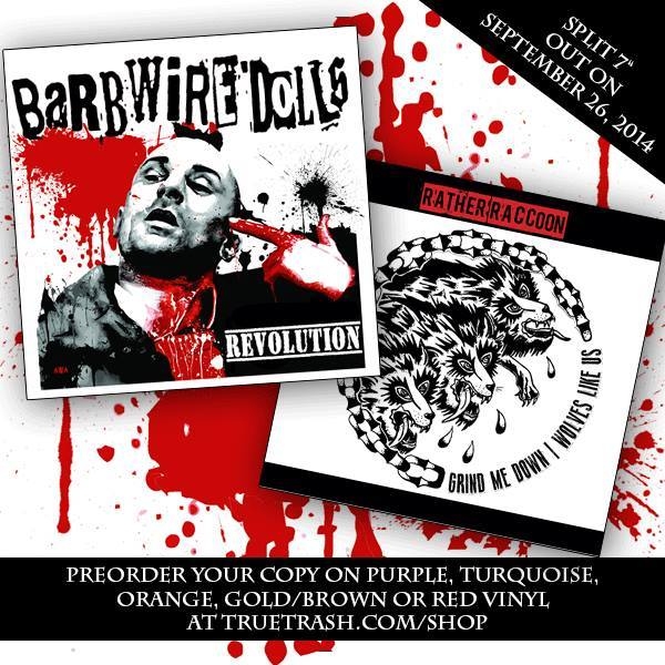 Barb Wire Dolls und Rather Racoon veröffentlichen Split 7‘‘ via True Trash Records