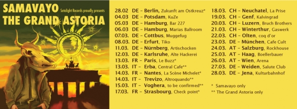Samavayo & The Grand Astoria - Europe Spring Tour 2015