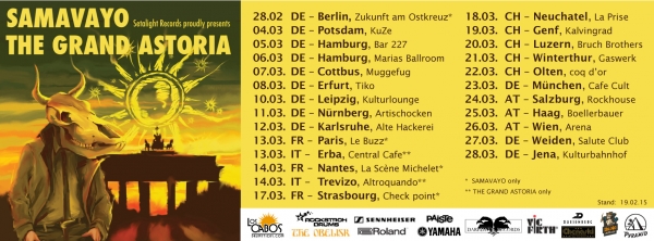 Samavayo & The Grand Astoria - Europe Spring Tour 2015