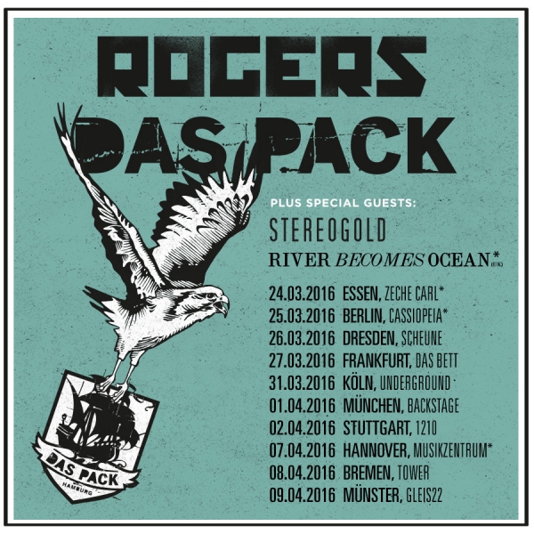 ROGERS - Headline-Tour 2016 (Special-Guests: Das Pack) !
