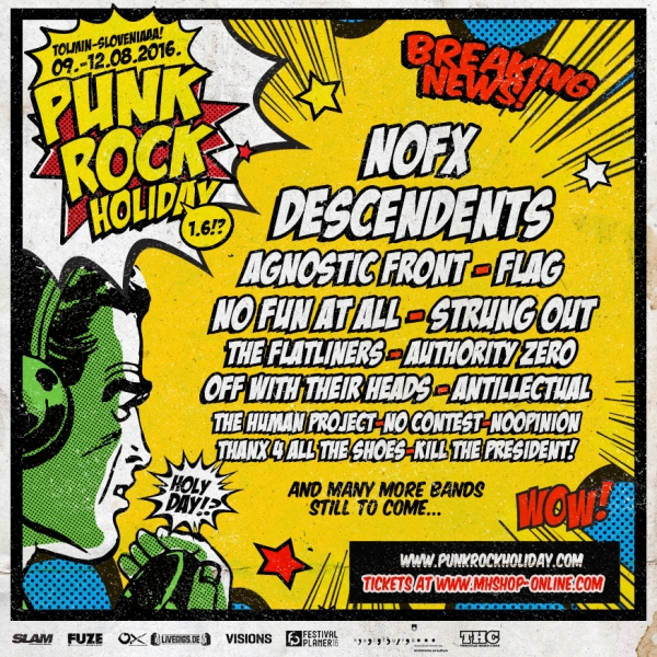 PUNK ROCK HOLIDAY 1.6 - Erste Bands bestätigt (NOFX, DESCENDENTS, AGNOSTIC FRONT, FLAG etc.