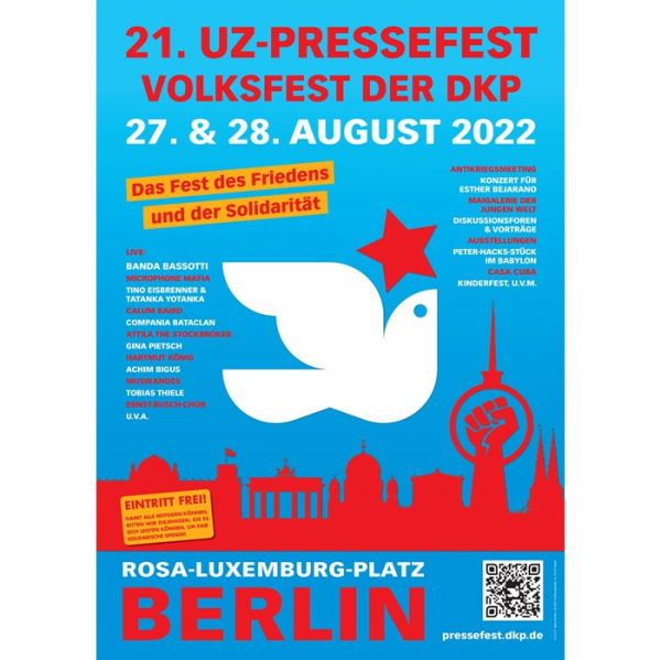 FESTIVAL OF THE DKP in Berlin on 27.08.22 - 28.08.22 with BANDA BASSOTTI