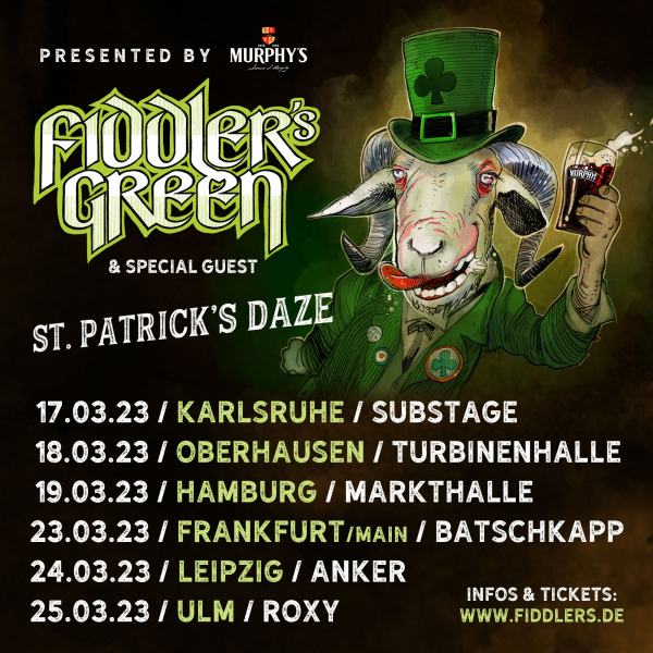 Fiddler's Green annoncieren St. Patrick's Daze Tour im März ++ Acoustic Pub Crawl ab April